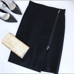 DKNY Black Asymmetrical Pencil Skirt